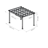 thumbnail of BS COM Gazebo da Giardino 3x4 in alluminio e acciaio 400x300x220 cm Antracite