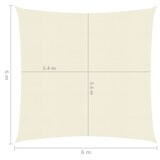 thumbnail of Voile d'ombrage 160 g/m² Crème 6x6 m PEHD Modèle Azur Terrasse