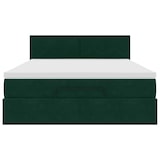 thumbnail of vidaXL Ottoman-Bett mit Matratze Dunkelgrün 140x190 cm Samt