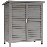 thumbnail of Cobertizo de Almacenamiento de Madera para Jardín con 2 Estantes Interiores 2 puertas y Techo Inclinado para Exterior Terraza 87x46,5x96,5 cm