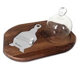 thumbnail of Affettatartufi e Servitartufi con campana in vetro e base in legno