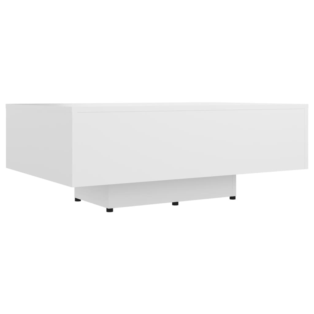 Table basse Blanc 85x55x31 cm Bois d'ingénierie Modèle Atlas Master Studio