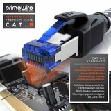 thumbnail of Primewire Patchkabel CAT 8 mit Baumwollummantelung - Gigabit Ethernet LAN Kabel - 40 Gbit/s - S/FTP PIMF Schirmung - Netzwerkkabel - 5m