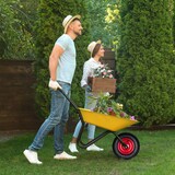 thumbnail of Relaxdays Schubkarrenrad 4.80 4.00-8, luftbereift, Stahlfelge, 3 Adapter, Ersatzrad Schubkarre, bis 120 kg, schwarz-grau