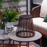 thumbnail of Lumisky Lanterne solaire et rechargeable EVANIA H28cm Polyrotin Marron