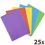 thumbnail of Exacompta 48100E 25x Aktenmappen mit Beschriftungsfeld und abgerundeten Ecken aus Recycling Karton 290g Foldyne Forever - A4 - Farben sortiert
