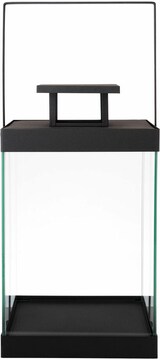 thumbnail of Blomus Laterne FINCA, Indoor-Laterne, mittel, Windlicht, Glas, Stahl pulverbeschichtet, Schwarz, 36.5 cm, 63687