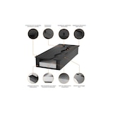 thumbnail of Queimador de bioetanol 120cm em aço inoxidável preto, 5 lt