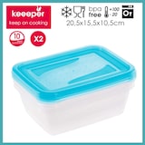thumbnail of Keeeper - 2er Set Lunchboxen à 2 Liter, Modell Fredo Fresh, transparent blau