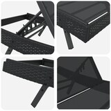 thumbnail of vidaXL Ligbed Zwart van Poly Rattan en Textilene