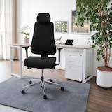 thumbnail of Bürostuhl / Chefsessel PRO-TEC 400 Stoff schwarz Alu poliert hjh OFFICE