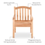 thumbnail of Gartenstuhl Teakholz XL, Teakholz-Sessel, runde Rückenlehne, Belastbarkeit 130 kg, langlebig, massiv & robust, Raburg Lana