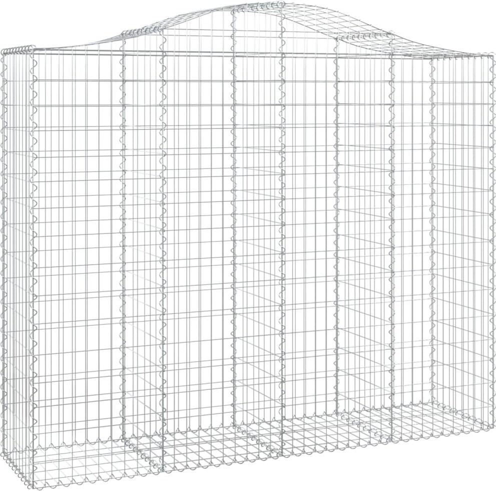 vidaXL Gabionen mit Hochbogen 14Stk. 200x50x160/180cm Verzinktes Eisen