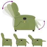 thumbnail of vidaXL Massagesessel Elektrisch Hellgrün Samt