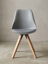 thumbnail of 2er Set Esszimmerstühle `Lund`: Skandinavisches Design, Komfortables Sitzen. Grau, Material: Kunstleder, 49x52x87 cm | Kadima Design