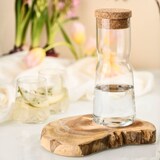 thumbnail of Krosno Glazen Karaf 1 Liter met Kurken Stop – Makkelijk Vast te Houden – Past in Koelkastdeur – 98 × 240 mm