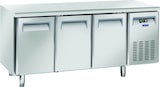 thumbnail of Cool Head Edelstahl-Kühltisch mit 3 Türen. Automatisches Auftauen. Temperatur -2°C/+8°C.  Misst 180x70x85h cm. Cool Head QR3100