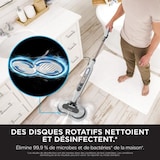 thumbnail of Balai - Nettoyeur Vapeur   S8201EU Steam Mop - Balai Vapeur Automatique - 2 tampons rotatifs - 3 réglages vapeur - Elimine taches et saleté usage non-