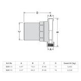 thumbnail of Wasserschlagdämpfer 3/8 Zoll IG für Spülen und Waschmaschinen