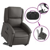 thumbnail of vidaXL Relaxsessel mit Aufstehhilfe Elektrisch Grau Echtleder