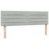 thumbnail of vidaXL Boxspringbett mit Matratze & LED Hellgrau 160x210 cm Samt