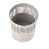 thumbnail of PROREGAL Runder halbperforierter Papierkorb aus Metall | 15 Liter, HxØ 32x26cm | Aluminium