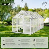 thumbnail of tectake Serre en aluminium avec fondation, 185x375x195cm 375 x 185 x 195 cm Blanc Transparent