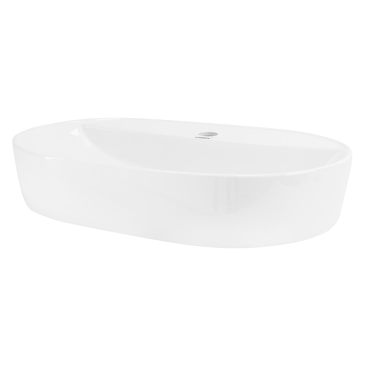 ML-Design Aufsatzwaschbecken Keramik Weiß glänzend 60 × 40 × 12 cm, oval – modernes Design-Waschbecken