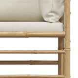 thumbnail of vidaXL Garten-Ecksofa mit Kissen Cremeweiß Bambus