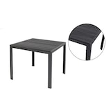 thumbnail of Aluminium Gartentisch Beistelltisch Esstisch Balkontisch Non-Wood Platte 80x80cm : 80x80x75 cm