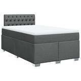 thumbnail of vidaXL Boxspringbett mit Matratze Dunkelgrau 120x190 cm Stoff
