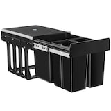 thumbnail of tectake Inbouw prullenbak Ashlyn, 3-voudige scheiding, 31L, telescooprails - zwart - 405885