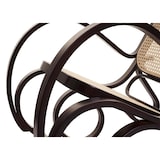 thumbnail of Schommelstoel M41, schommelstoel TV-fauteuil, massief houten rotan, MVG-gecertificeerd ~ walnoot look