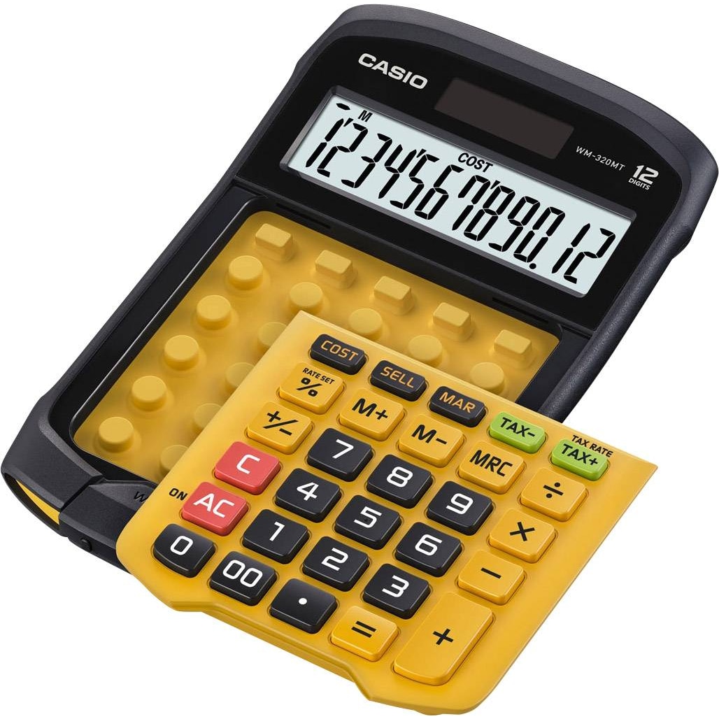 Calcolatrice casio wm-320mt a 10 cifre giallo/nero [cas]