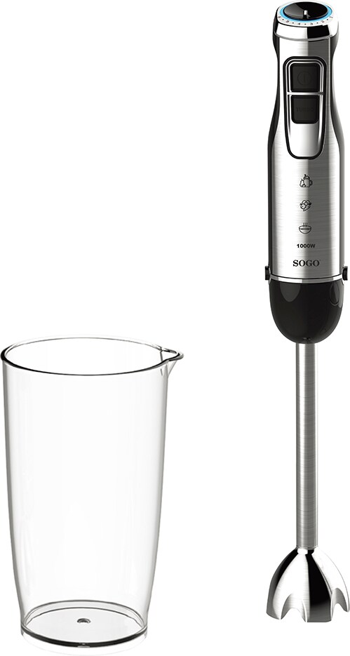 Frullatore a Immersione SOGO 1000W con Asta Extra Lunga