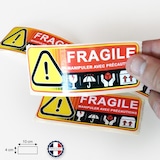 thumbnail of Lot de 100 étiquettes FRAGILE  4x10 cm