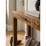 thumbnail of Konsolentisch ``Nako``: Landhausstil, Schublade, Sheeshamholz, 40 cm Tiefe, vielseitig einsetzbar. Braun, 120x40x70 cm | Kadima Design