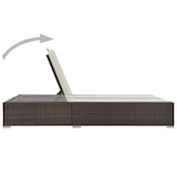 thumbnail of vidaXL Doppel-Sonnenliege Poly Rattan Braun