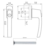 thumbnail of Abschließbarer Fenstergriff Aluminium Terrassentür Griff Balkontürgriff Fenstergriff weiß Griff für Fenster Balkontür Einbruchschutz Druckknopf