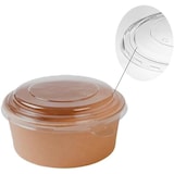 thumbnail of 50 Stück Salatschalen mit Deckel Kraftpapier Schalen - 1300 ml - 50 Stück