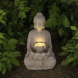 thumbnail of WellHome - Fonte de Buda cor de areia com luzes LED para áreas externas 28,5x24,5x48 cm