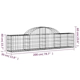 thumbnail of vidaXL Gabionen mit Hochbogen 5 Stk. 200x30x40/60 cm Verzinktes Eisen