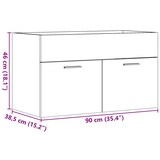 thumbnail of vidaXL Waschbeckenunterschrank Betongrau 90x38,5x46 Holzwerkstoff