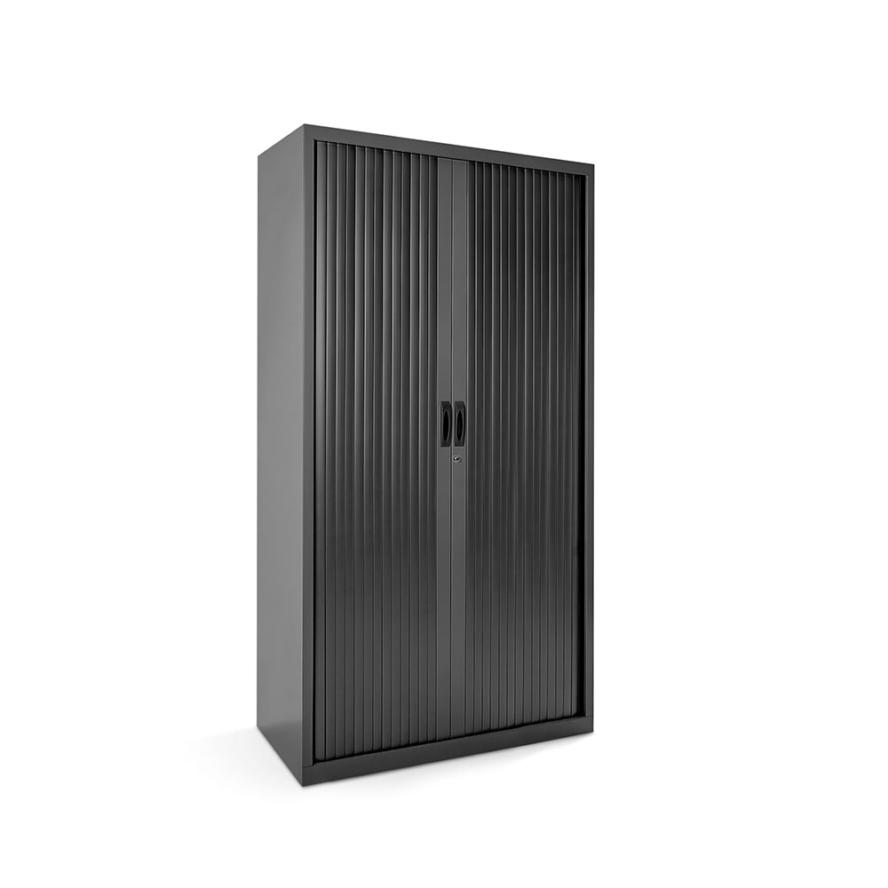 Rocada armario metálico persiana 102x198x45 ral 9005 incluye 4 baldas color negro. medida 102x198x45cm (largo x alto x prof.)