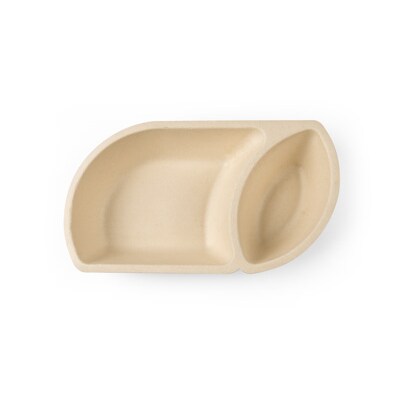 500 Snacktrays Zuckerrohr 2-geteilt 3,6 cm x 11 cm x 19,4 cm natur
