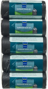 thumbnail of METRO PROFESSIONAL Müllsack, 62 x 75 cm, 60 L, schwarz, 5 x 20 Stück, 4 Packungen