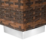 thumbnail of tectake Lot de 2 bains de soleil en rotin et aluminium avec table et housse de protection - marron - 401499