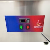 thumbnail of Gasfrit – Vitrine charcuterie coloris acier – 2000 × 1050 × 1200 mm – Réfrigération ventilée – Verre courbé