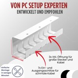 thumbnail of Albatros Kabelkanal Set A Weiss  – Kabelmanagement aus pulverbeschichtetem Stahl für Schreibtische