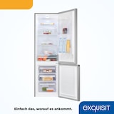 thumbnail of Exquisit Kühl-Gefrierkombination, 262 Liter, Alarm-Funktion, 4 Glasablagen, 3 Gefrierschubladen, 4-Sterne-Gefrierfach, KGC265-70-040D inoxlook